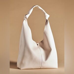 NWOT By Anthropologie The Love Knot Slouchy Bag in Cream